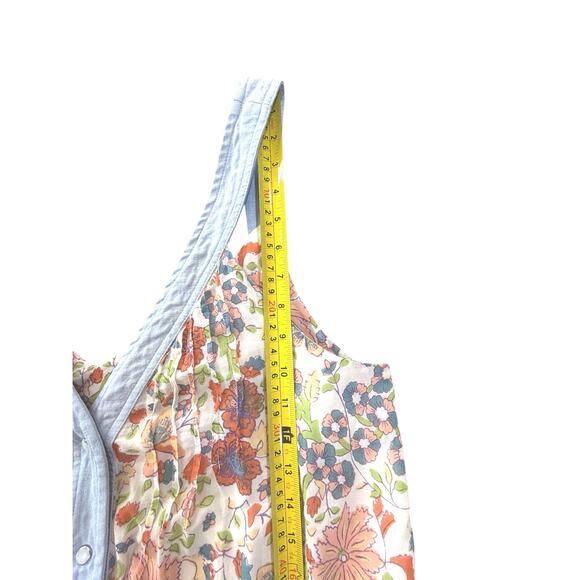 Free People Kelso Maxi Dress Large XL BOHO Peasant Floral Cottagecore Prairie - Picture 11 of 16